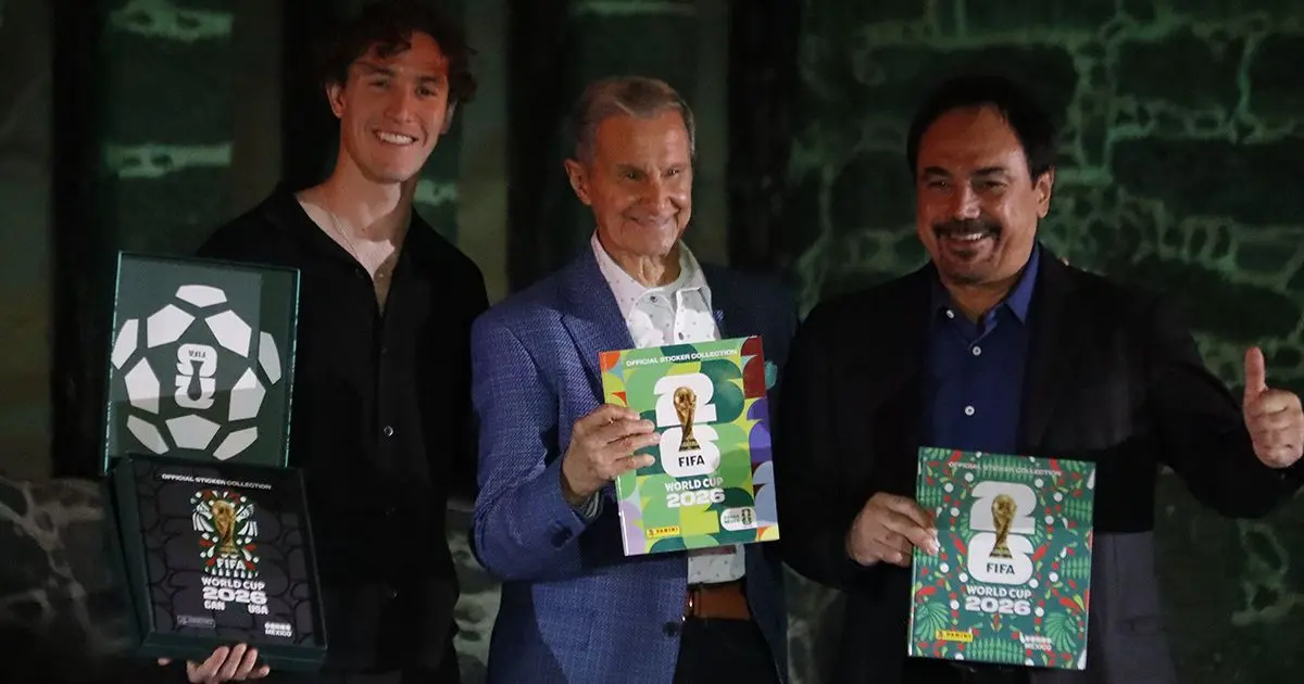 Panini presenta el álbum oficial de la Copa del Mundo 2026 con fanáticos y leyendas del futbol Foto: Omar Ortiz