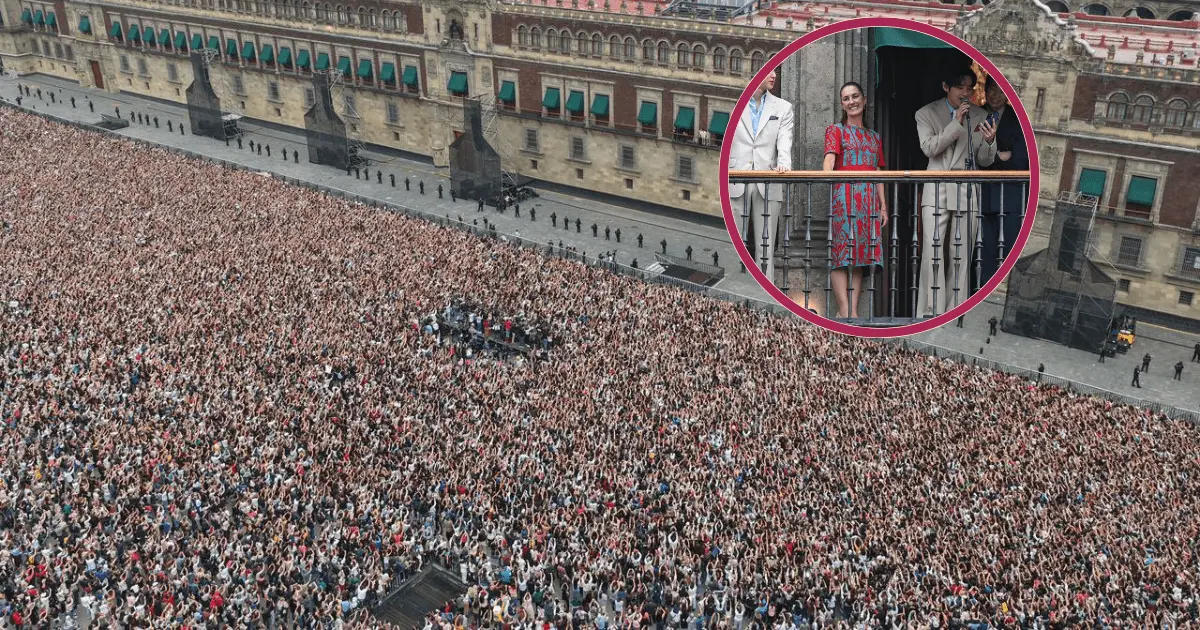 BTS en México: 50 mil fans llenan el Zócalo tras histórico saludo desde Palacio Nacional BTS en México: 50 mil fans llenan el Zócalo tras histórico saludo desde Palacio Nacional